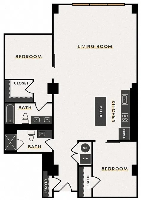 Floor plan 2 Bed D