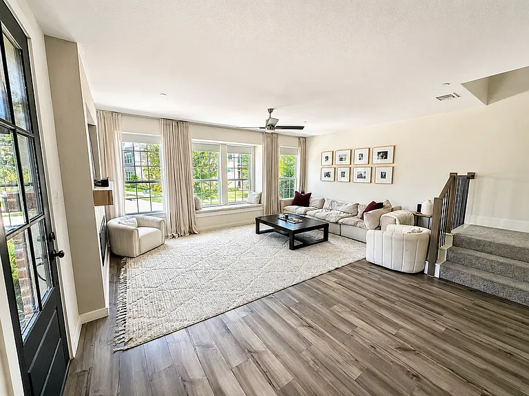 Living room in main floor, view from dining area