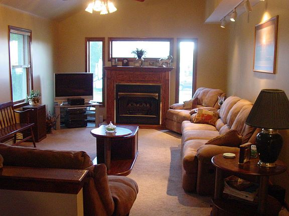 Family room with gas fireplace