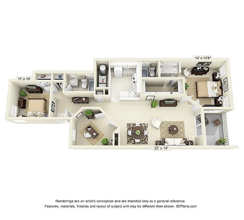 Floor plan 2c Luxe