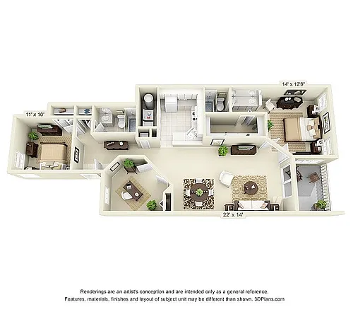 Floor plan 2c Luxe