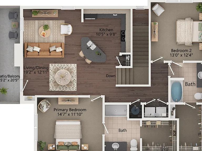 C2B floor plan The Landing at Savannah West