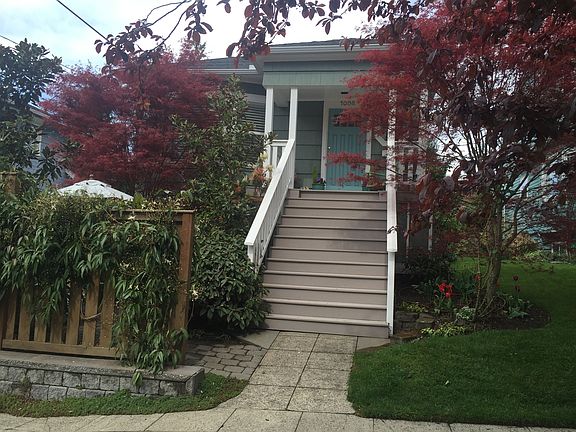 Front of home -- upper unit entry