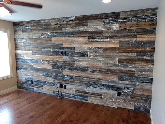 Brand new wood wall accent