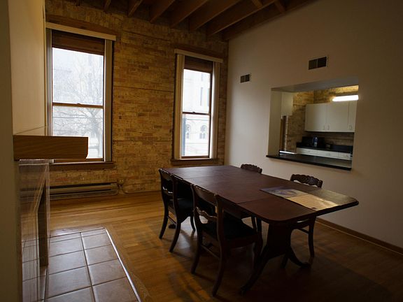 The Dinning Room looks Directly To De Paul University