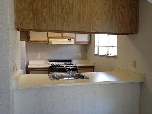 View of kitchen from dining area