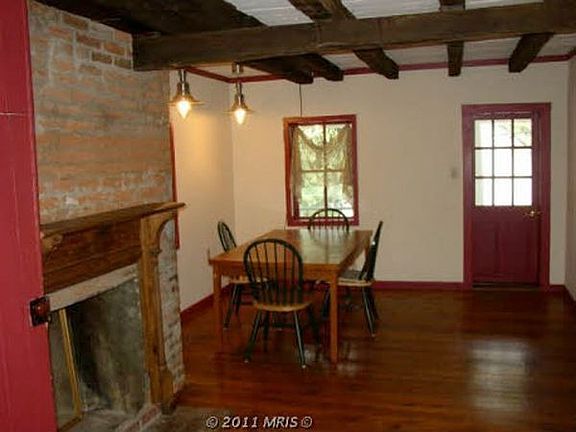 Fireplace & beams