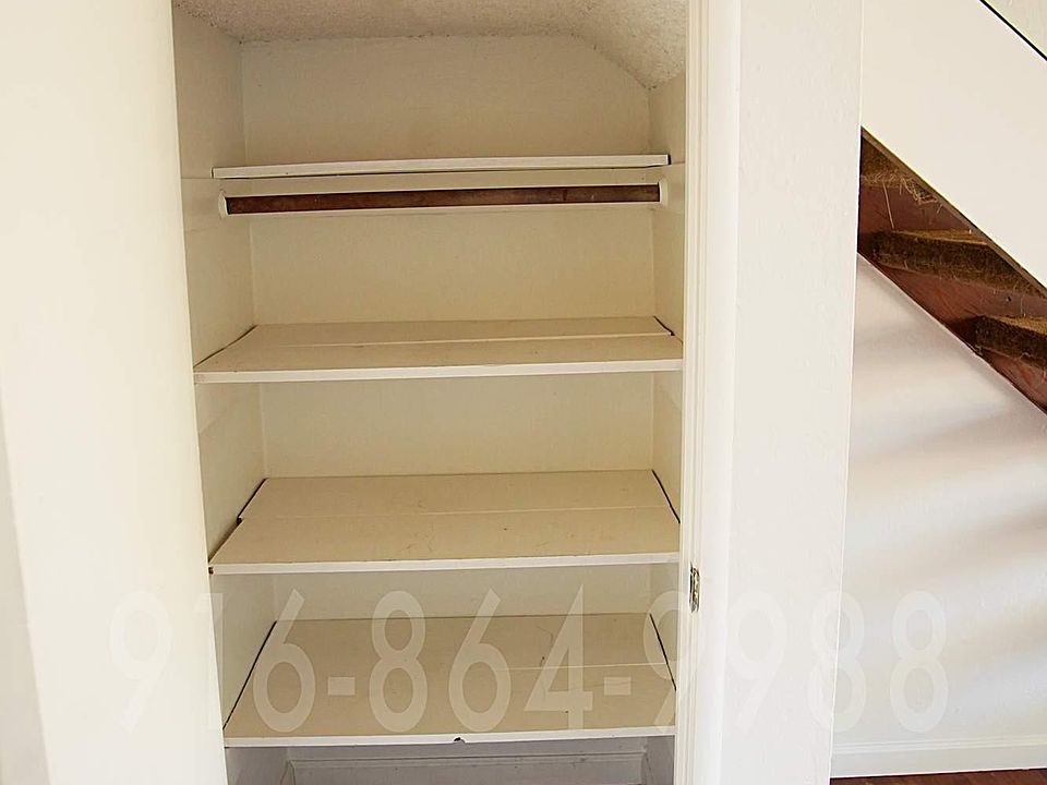Storage closet under the stairs