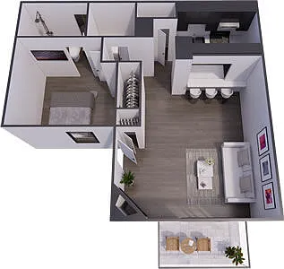Floor plan 1X1