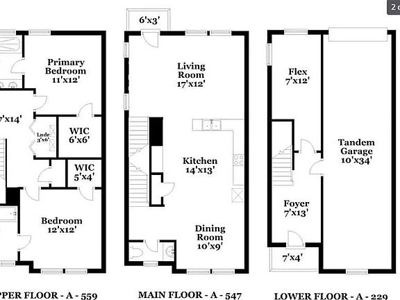 A1 Floorplan - All Levels