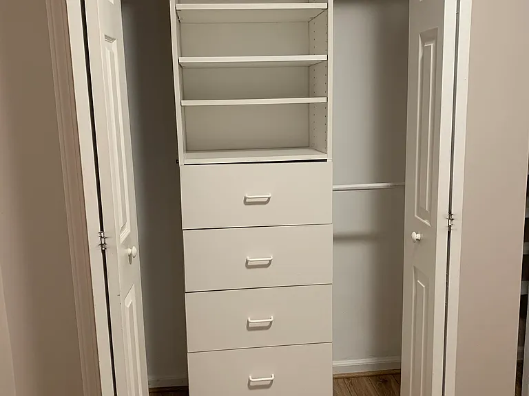 Interior of bedroom closet