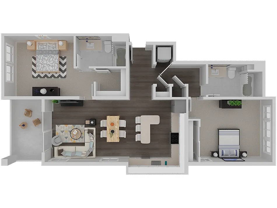 Floor plan 2 Bedroom B