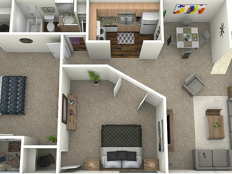 Two Bedroom One Bathroom Floor Plan Two Bedroom One Bathroom Floor Plan