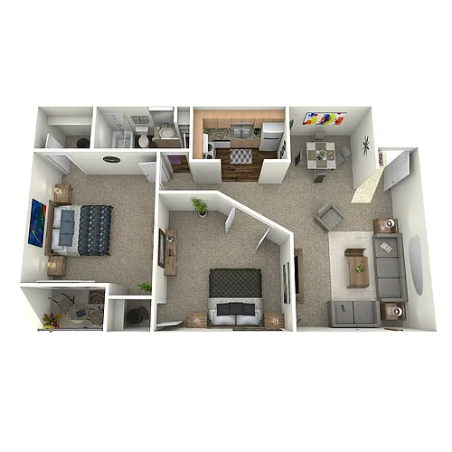 Floor plan 2BR/1BA