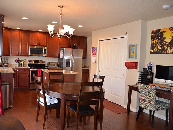 Kitchen & dining from living room