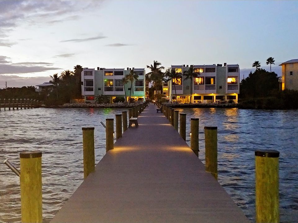 View of condo complex from fishing pier.
