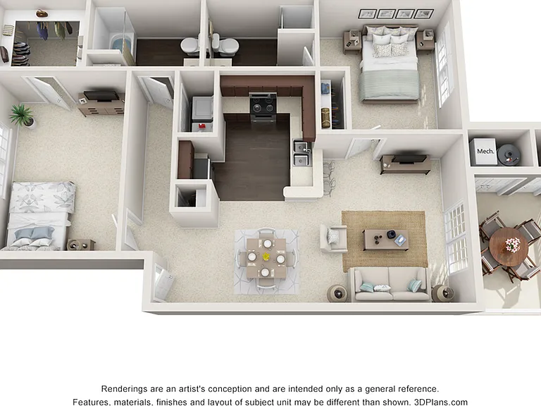 2 Bedroom 2 Bedroom