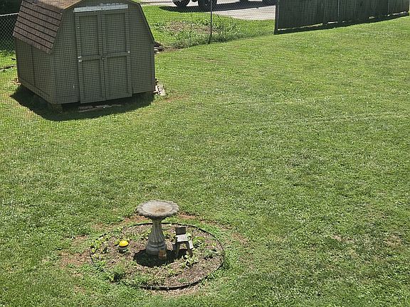 Back yard from upstairs bedroom window