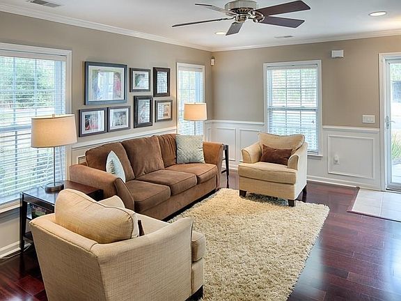 living room and front door