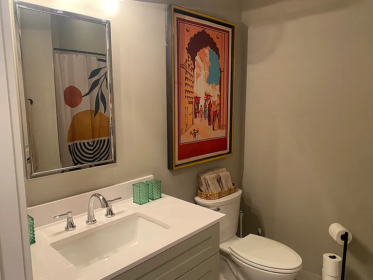 2nd floor, hall bathroom w/shower.