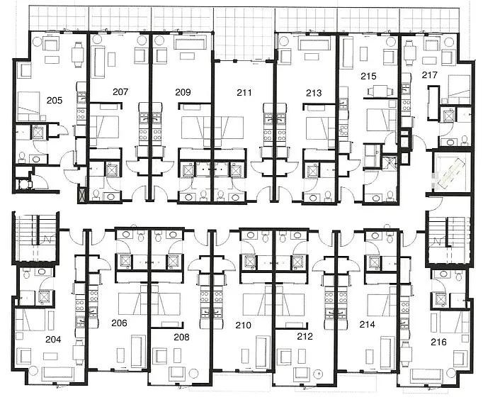 Floor plan Furnished Studios