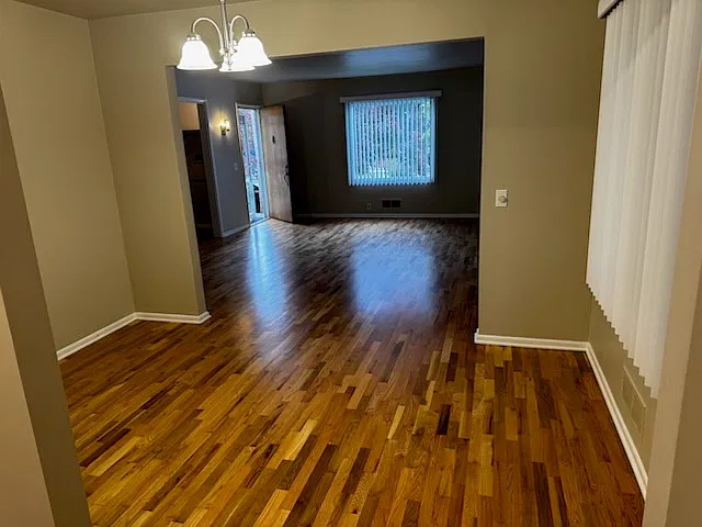 Dining room looking into living room