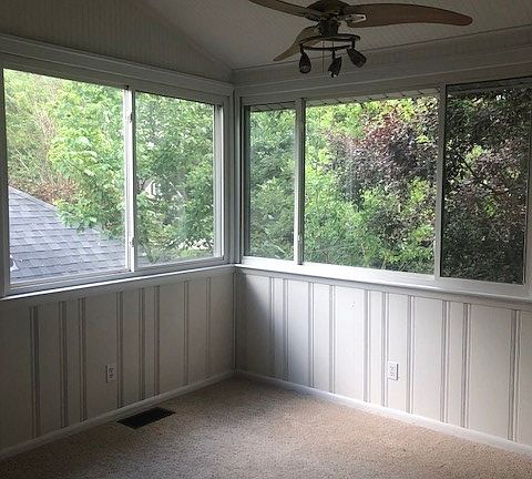 Sun room with new windows