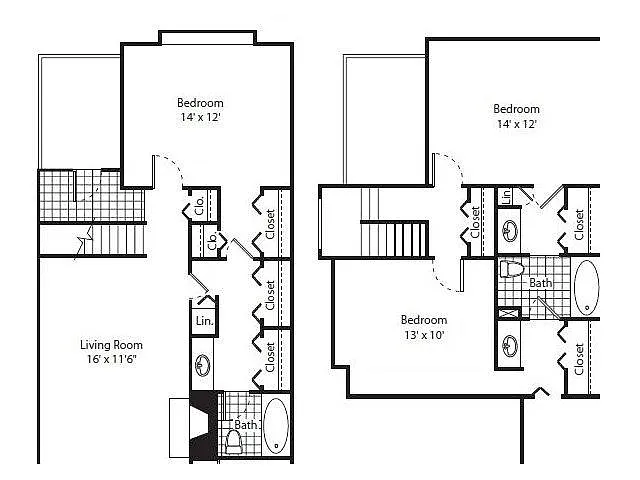Floor plan 3 Bed 2 Bath