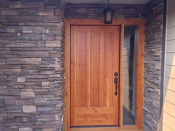 Front door is custom built