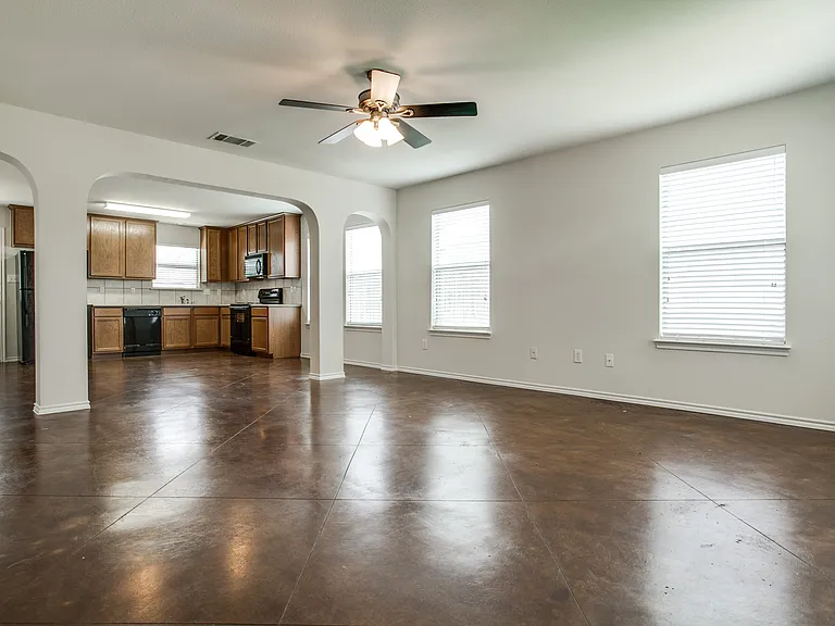 3127 Waits, Unit 103. Open between living room, dining room, and kitchen.