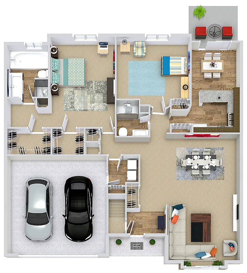 Floor plan Ranch-Style 2 Bedroom 2 Bath