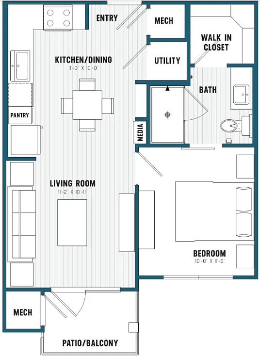 Floor plan 1S