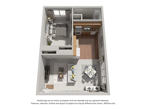 Floor plan 1 bedroom