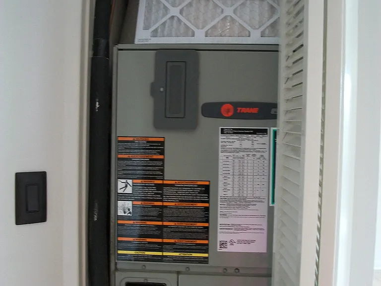 In unit Central heat and A/C system with extra filter.
