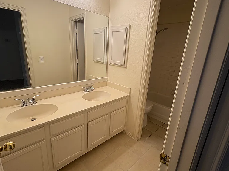 Upstairs dual vanity