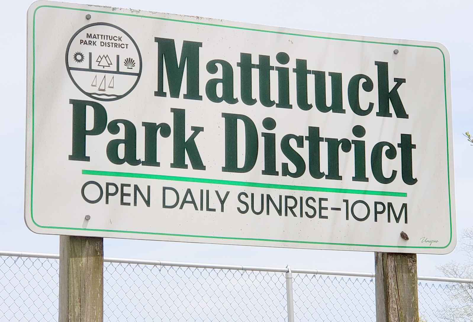  Park District Sign At Tennis Courts