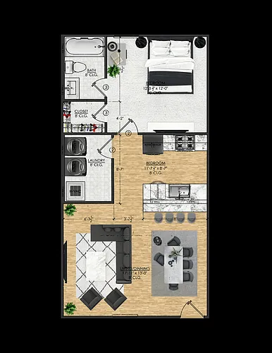 Floor plan 1 Bedroom