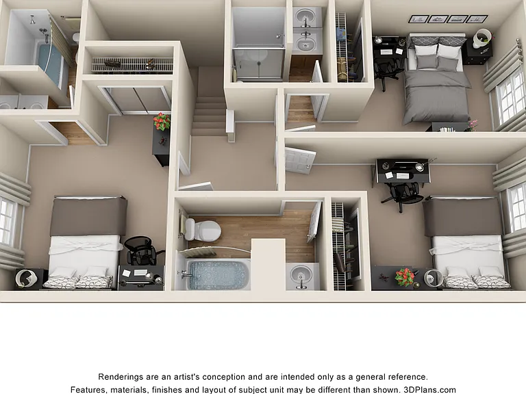 4-4 Townhome Deluxe (Floor 2) 4-4 Townhome Deluxe (Floor 2)