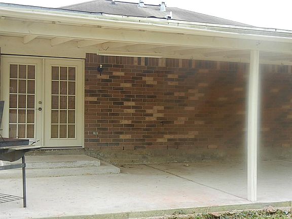 View of covered back patio
