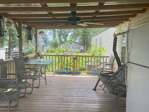 Deck with view of the lake