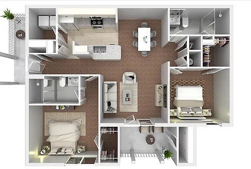 Floor plan 2x2 Cottage