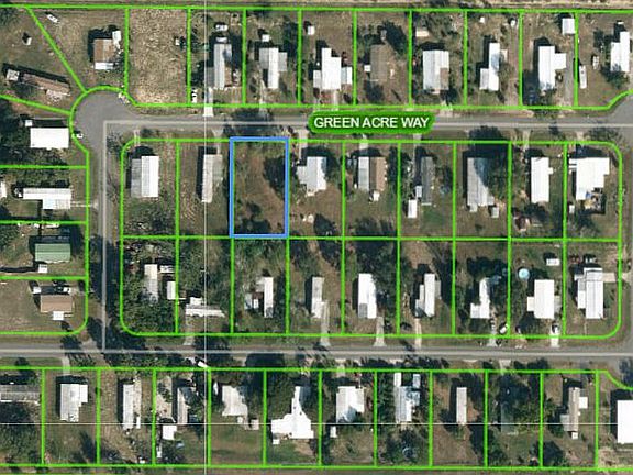 Lot is outlined in blue. 