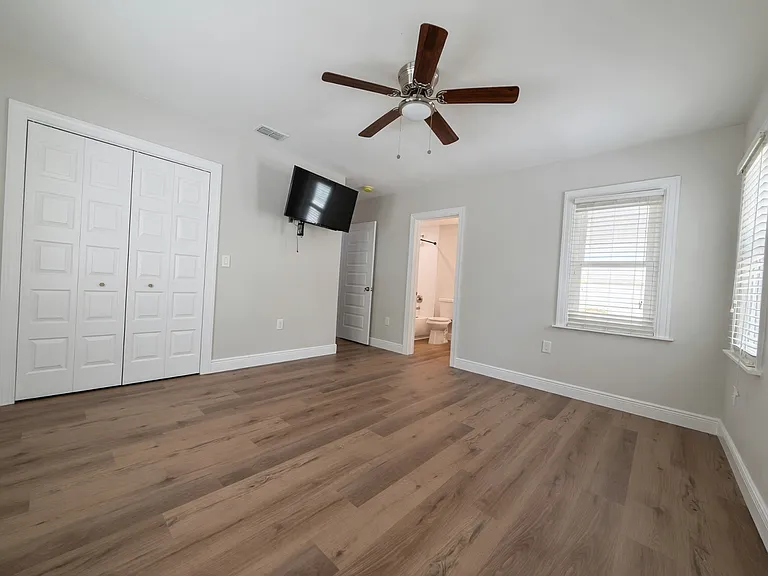 Master bedroom with master bathroom.