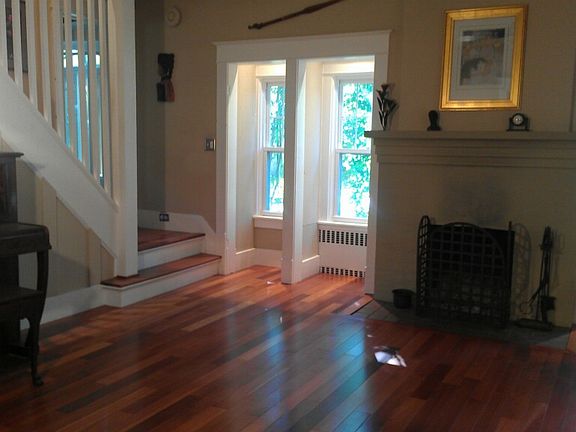 living room with fireplace