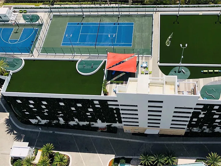 BASKETBALL TENNIS AND SOCCER ROOFTOP FIELD