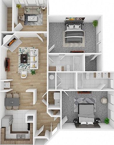 2 Bedroom Floorplan