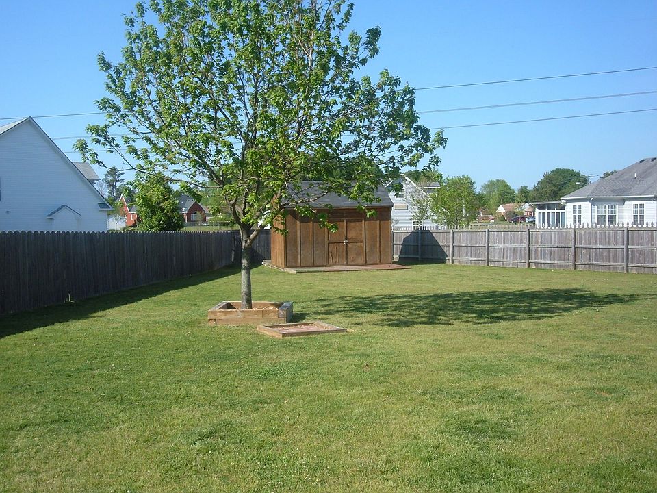 fenced in backyard