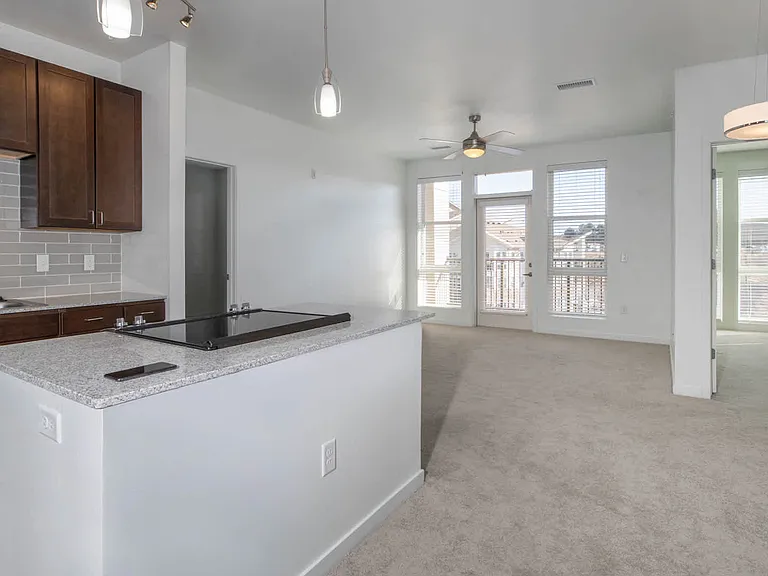 Carpeted Living and Dining Room