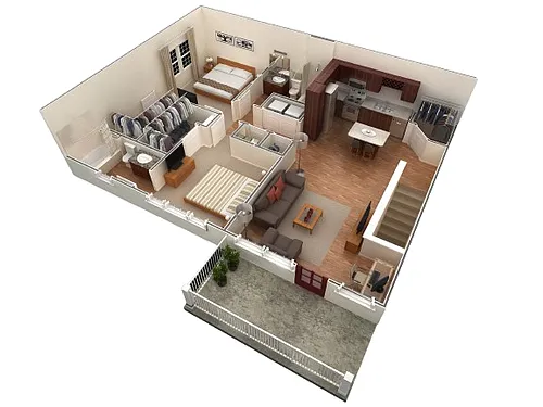 Floor plan 2 BR Designer Overlook