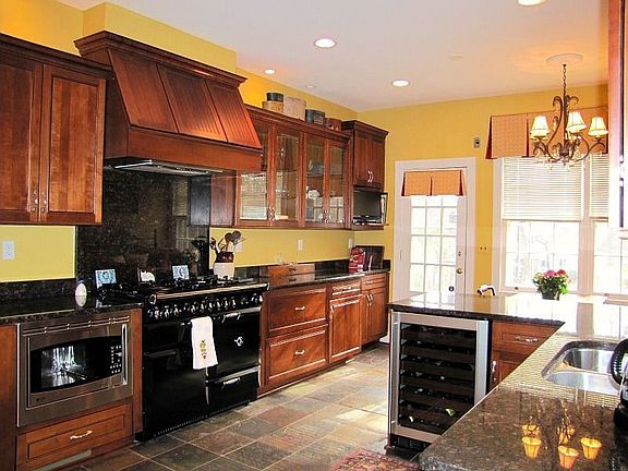 Kitchen facing rear balcony